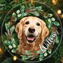 Personalized Golden Retriever Dog Wall Art Ornament For Christmas