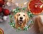 Personalized Golden Retriever Dog Wall Art Ornament For Christmas