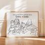 Personalized Grandma Canvas - Grandparent Drawing From Photo - Unique Gift For Nana & Mom