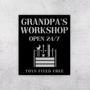 Personalized Grandpa's Workshop Metal Sign For Dad's Garage - Thoughtful Gift For Grandpa & Papa