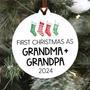 Heartfelt First Christmas Ornament For Grandma And Grandpa - Personalized Gift For New Grandparents