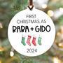 Heartfelt First Christmas Ornament For Grandma And Grandpa - Personalized Gift For New Grandparents