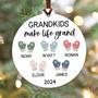 Heartfelt Grandma Christmas Ornament With Grandchildren Names - Personalized Holiday Gift For Grandparent