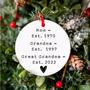 Thoughtful Grandpa To Be Ornament For Christmas - New Grandparent Reveal Gift