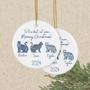 Thoughtful Cat Mom Ornament For Childless Cat Lady - 2024 Blue Toile Christmas Gift For Cat Mama Lovers