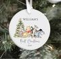 Thoughtful Personalized Classic Winnie The Pooh Baby Ornament For Grandma's First Christmas