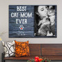 Custom Cat Mom Canvas For Mother's Day - Personalized Photo Frame Wall Art