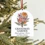 Celebrate Grandma's Garden With a Personalized Grandchildren Birth Flower Ornament For Christmas