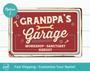 Heartfelt Grandpa's Garage Sign - Personalized Outdoor Gift For Grandpa's Day From Grandkids