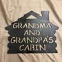 Thoughtful Rustic Style Grandpa Cabin Metal Sign – Perfect For Grandparent's Retreat