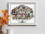 Custom Family Tree Photo Collage Canvas Keepsake for Birthdays