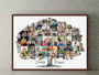 Custom Family Tree Photo Collage Canvas Keepsake for Birthdays