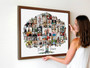 Custom Family Tree Photo Collage Canvas Keepsake for Birthdays