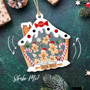 Personalized Gingerbread Family Ornament For Christmas 2024 - Custom Family & Pet Gift