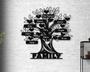 Personalized Family Tree Metal Sign - Custom Wall Decor For Grandma's Home