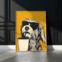 Hipster Coffee Dog Canvas Wall Art For Kitchen Or Dorm - Gift For Coffee Lovers