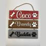 Custom 3D Dog Wall Art Sign - Personalized Paw For Pet Food Area