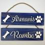 Custom 3D Dog Wall Art Sign - Personalized Paw For Pet Food Area