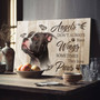 Personalized Dog Memorial Canvas - "Angels Have Wings" Tribute
