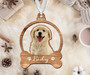 Heartfelt Dog's First Christmas Ornament - Custom Portrait Bauble For Dog Mom Gifts