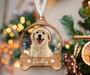 Heartfelt Dog's First Christmas Ornament - Custom Portrait Bauble For Dog Mom Gifts