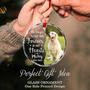 Touching Dog Wall Art Christmas Ornament - Custom Photo And Name Glass Memorial For Your Beloved Pet