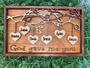 Custom Family Tree Wall Decor For Living Room - Hanging Hearts Wooden Sign