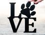 Heartfelt Metal Dog Wall Art With Paw Print Design For Dog Mom And Dad | Customizable Puppy Love DéCor Sign