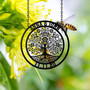Tree of Life metal sign customized with family name for heartfelt wall decor, perfect for the living room, porch, or garden.