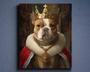 Regal Pet Dog Wall Art Custom King's Portrait Canvas For Living Room - Personalized And Unique Gift