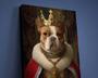 Regal Pet Dog Wall Art Custom King's Portrait Canvas For Living Room - Personalized And Unique Gift