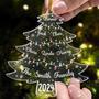 Personalized Family Tree Wall Decor Acrylic Ornament For Christmas 2024 Holiday Keepsake Gift