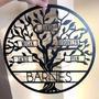 Personalized Metal Family Tree Wall Decor - Custom Sign For Mom's Anniversary Or Christmas Gift