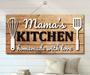 Personalized Mom's Kitchen Signs - Rustic Family Name Wood Decor For Mother's Day