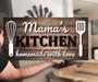 Personalized Mom's Kitchen Signs - Rustic Family Name Wood Decor For Mother's Day