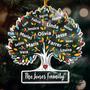 Personalized Family Tree Acrylic Ornament For Christmas 2024 Festive Keepsake Gift