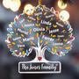 Personalized Family Tree Acrylic Ornament For Christmas 2024 Festive Keepsake Gift