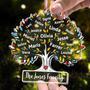 Personalized Family Tree Acrylic Ornament For Christmas 2024 Festive Keepsake Gift