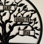 Personalized Metal Family Tree Wall Decor - Custom Sign For Mom's Anniversary Gift