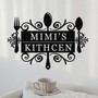 Custom Mom's Kitchen Metal Sign - Farmhouse Wall Art For Cooking Gift