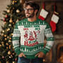 Christmas Santa Ugly Christmas Sweater Theres Some Hos In This House Funny Xmas