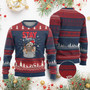 Funny Raccoon Xmas Ugly Christmas Sweater Stay Trashy Garbage Trashin Santa Hat