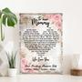 Personalized Mother Daughter Art Canvas - Heartfelt Mom Quote For Mother's Day Gift Decor