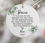 Thoughtful Mother Daughter Art Keepsake Ornament For Grown Daughter - Personalized Xmas Gift From Mom