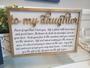 Thoughtful Mother Daughter Art Wood Sign With Stand For Indoor DéCor