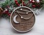 Personalized Mother Daughter Wooden Ornament - Moon And Back Design For Cherished Memories