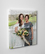 Mother daughter canvas art with black-and-white wedding photo, rustic design, Mother's Day or birthday gift for mom