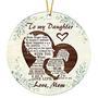 Mother Daughter Art Ceramic Christmas Ornament - From Mom Inspirational Gift For Her Birthday Or Thanksgiving