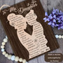Mother-daughter art wood sign, whitewashed finish with heartfelt message, a gift for daughter's birthday or Mother's Day