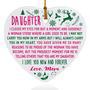 Heartfelt Mother Daughter Art Ornament - I Love You Forever Christmas Tree Keepsake From Mom